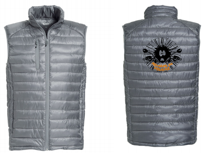 Doudoune sans manches en plumes d'autruche et de marmotte... Prix 60 Euros (ta cotiz + 20 Euros)